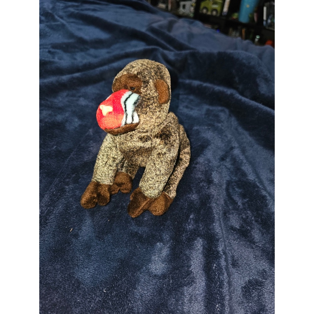 Ty Beanie Baby Cheeks the Mandrill Baboon Plush Brown Monkey Retired 1999 4250